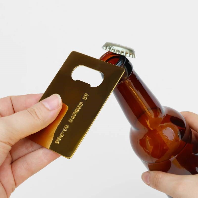 Gold Credit Card Bottle Opener