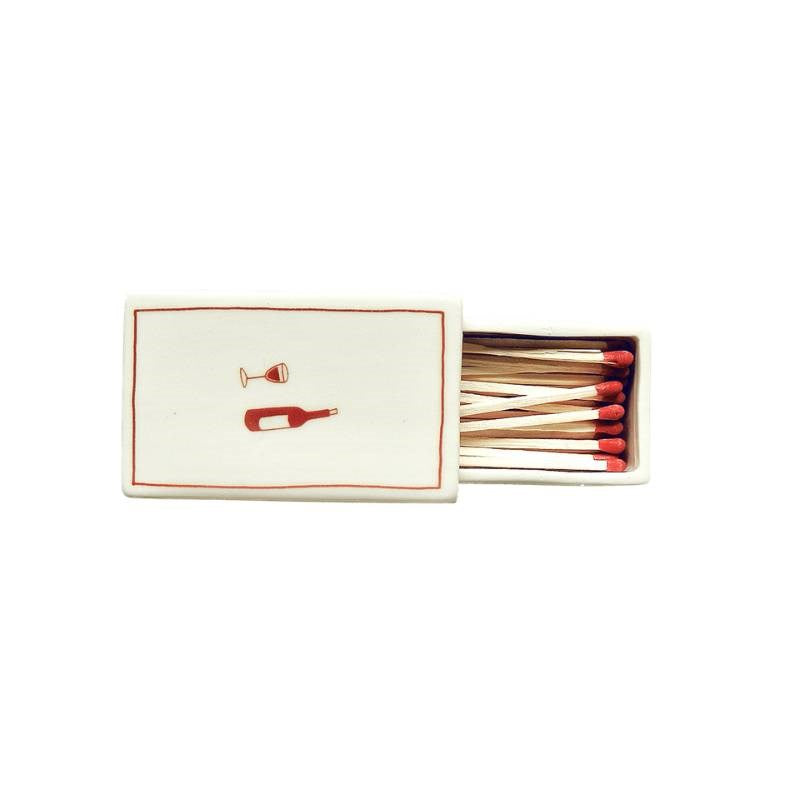 Wine Ceramic Matchbox