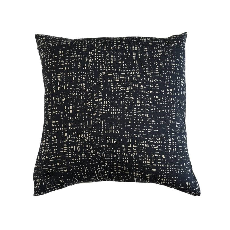 Bark Texture Reversible Cushion Cover 50cm in charcoal, taupe