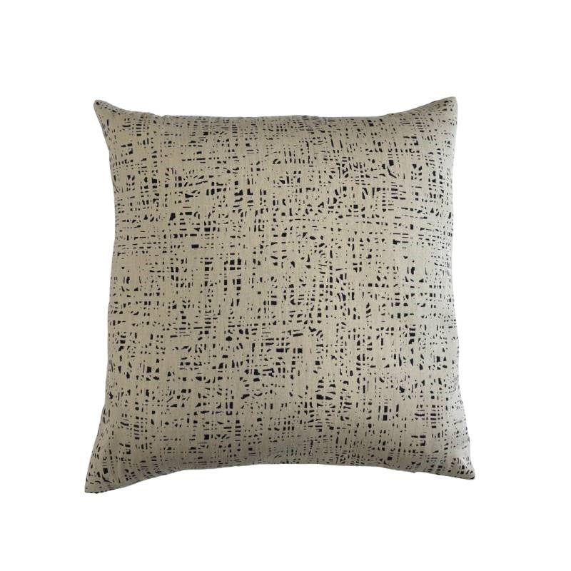 Bark Texture Reversible Cushion Cover 50cm in charcoal, taupe
