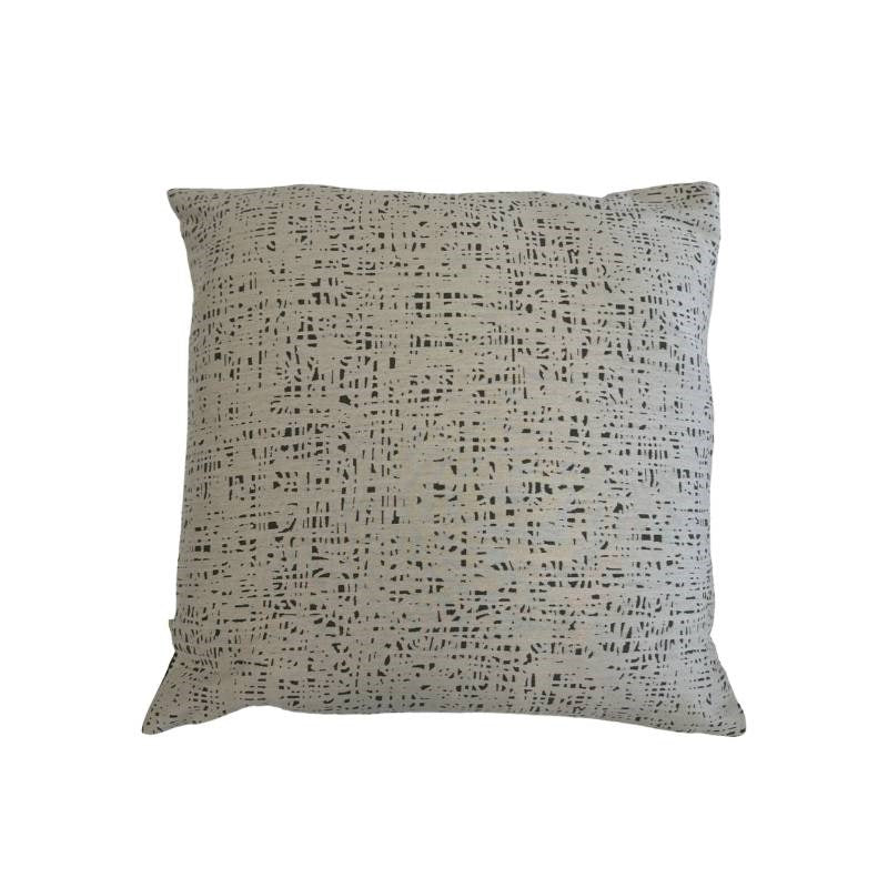 Bark Texture Reversible Cushion Cover 50cm in khaki, taupe