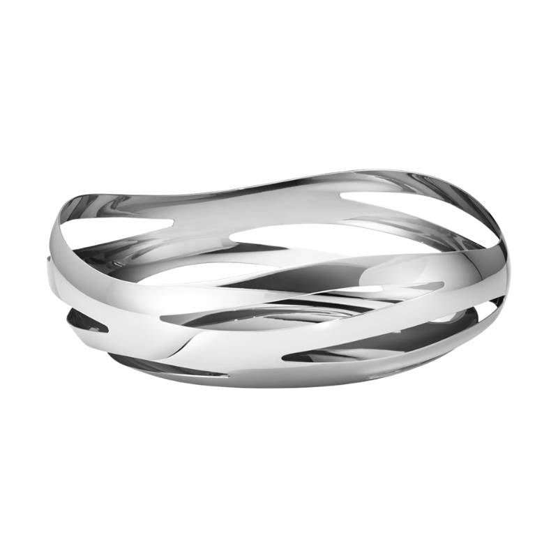 Cobra Bread Basket, 24cm, mirror polished stainless steel