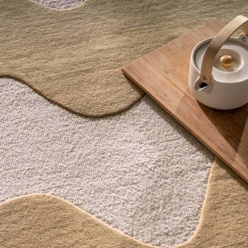 Lokki Hand Tufted Rug in butter