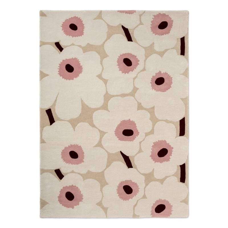 Unikko Hand-Tufted Rug in beige, pink
