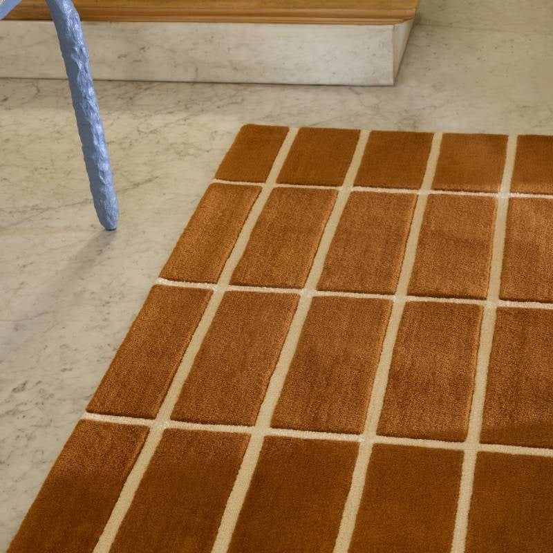 Tiiliskivi Rug Runner in brown