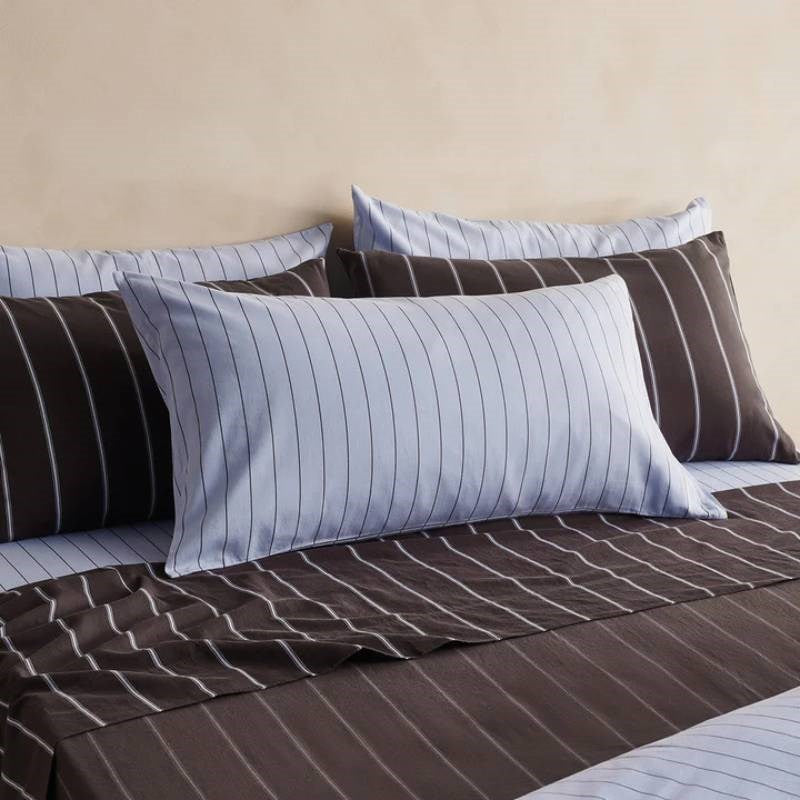 Striped Pillowcase Pair in mist