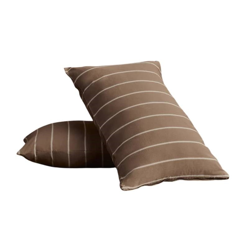Striped Pillowcase Pair in caramel