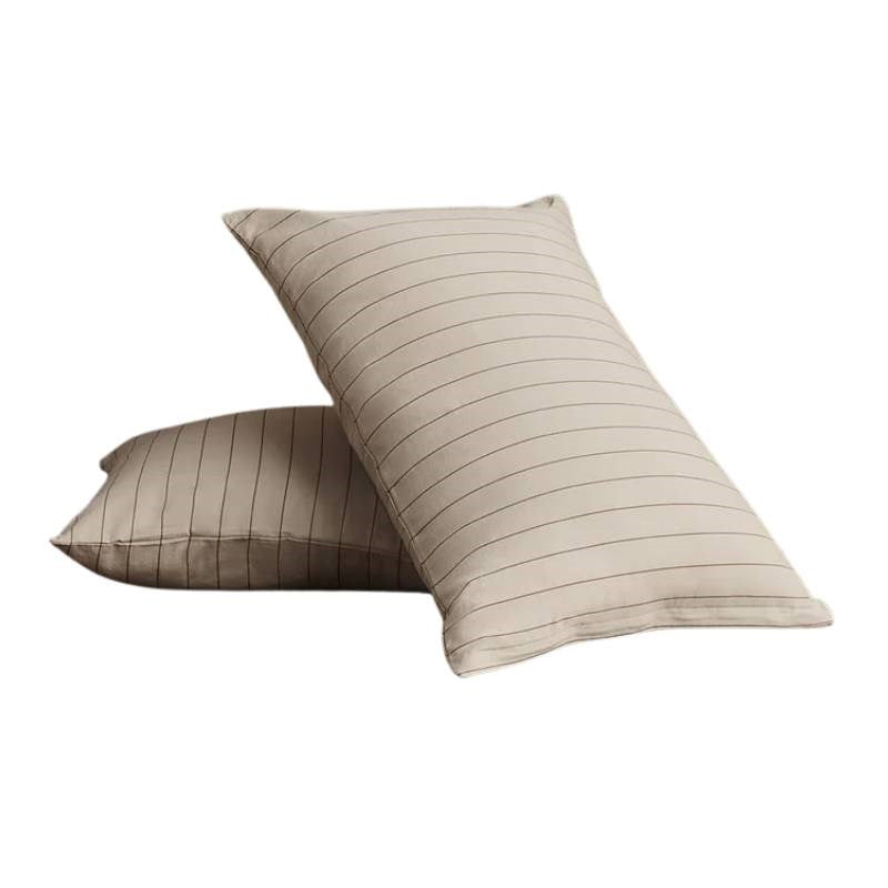 Striped Pillowcase Pair in cream