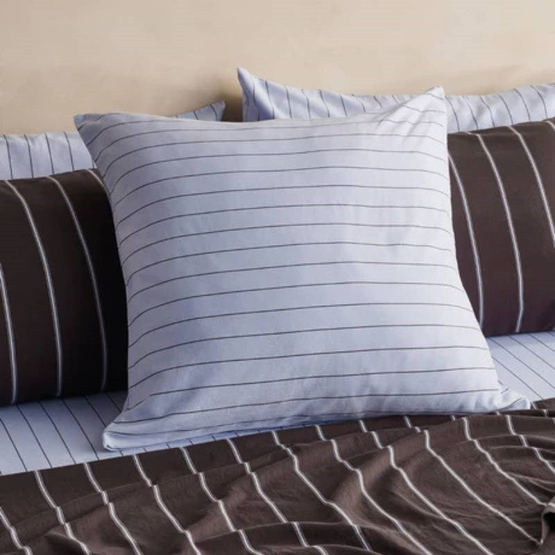 Striped European Pillowcase 60x60cm in mist