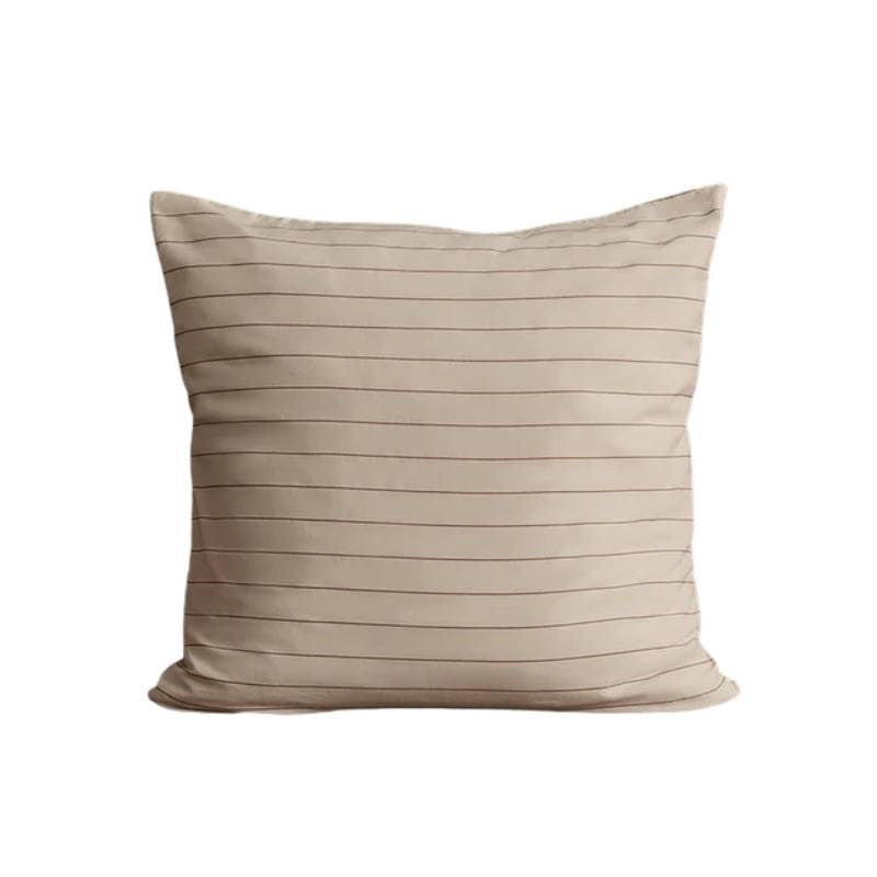Striped European Pillowcase 60x60cm in cream