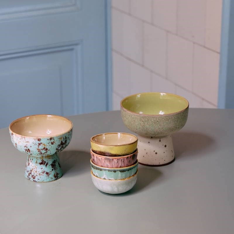 70's Ceramics: XS Bowls, set of four, in modernist