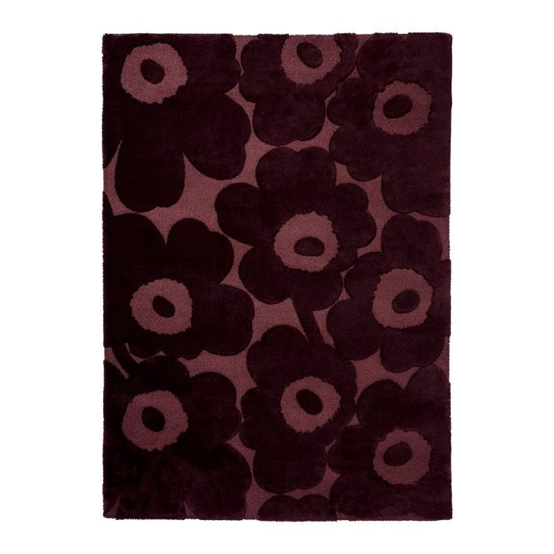 Unikko Tufted Rug in burgundy