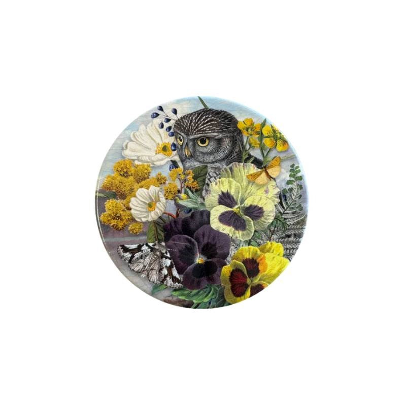 Tanya Wolfkamp Vintage Coaster, Owl