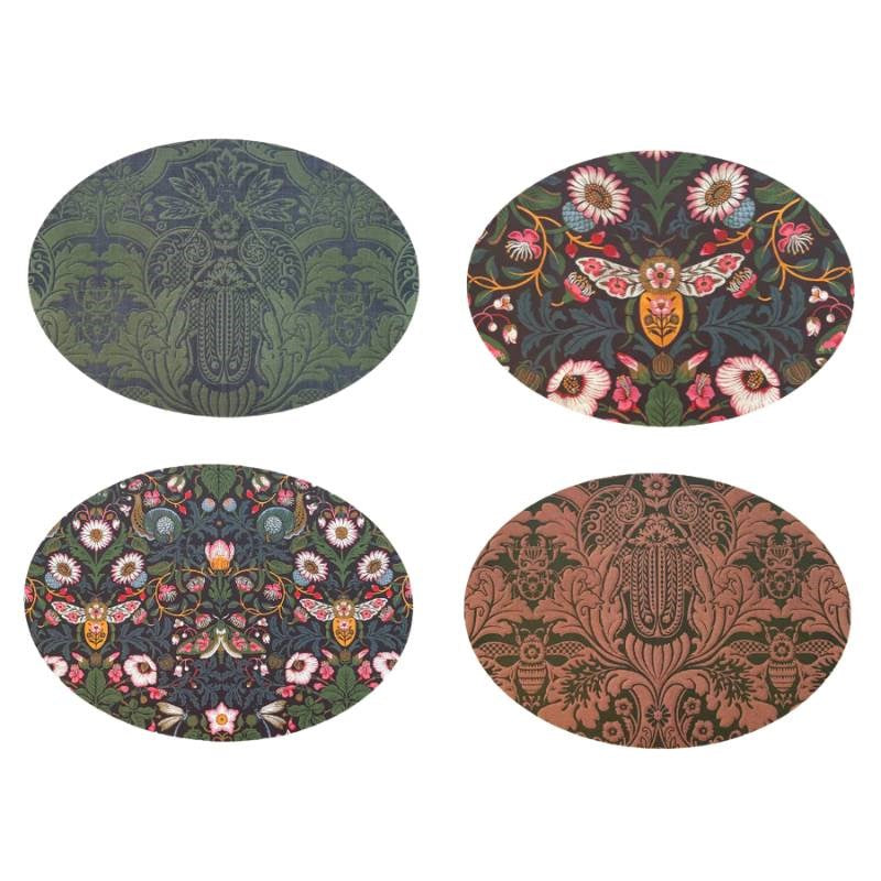 Tanya Wolfkamp Damask Oval Placemats, set of 4