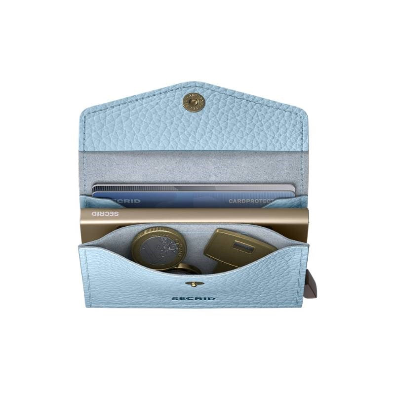 Secrid Envelope Wallet, pebble, in ice blue