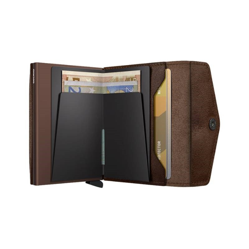 Secrid Envelope Wallet, vintage, in chocolate
