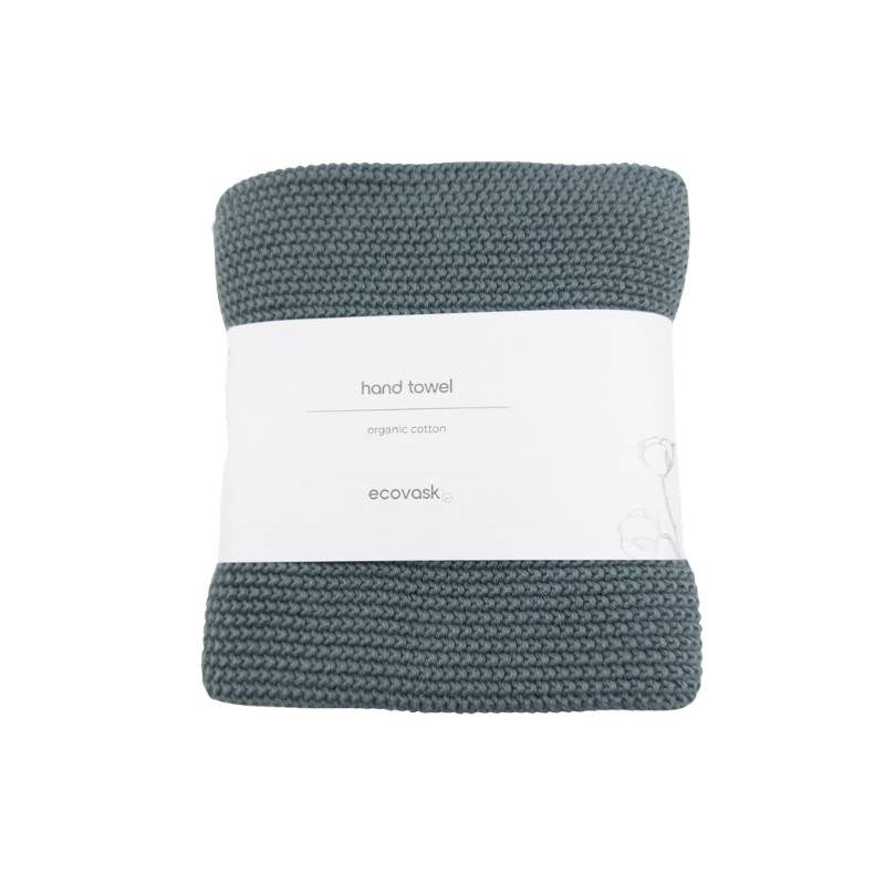 Organic Knitted Handy Towel in seafoam