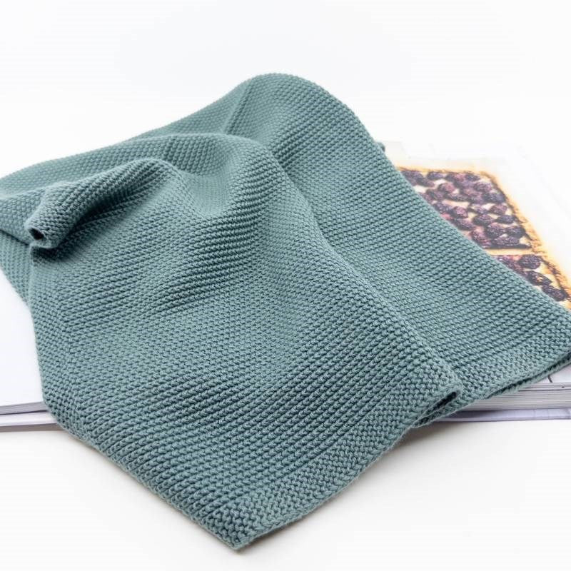 Organic Knitted Handy Towel in seafoam