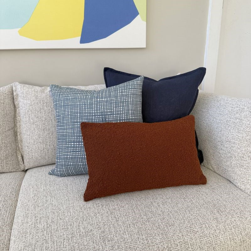 Boucle Cushion Cover 50x30cm in umber
