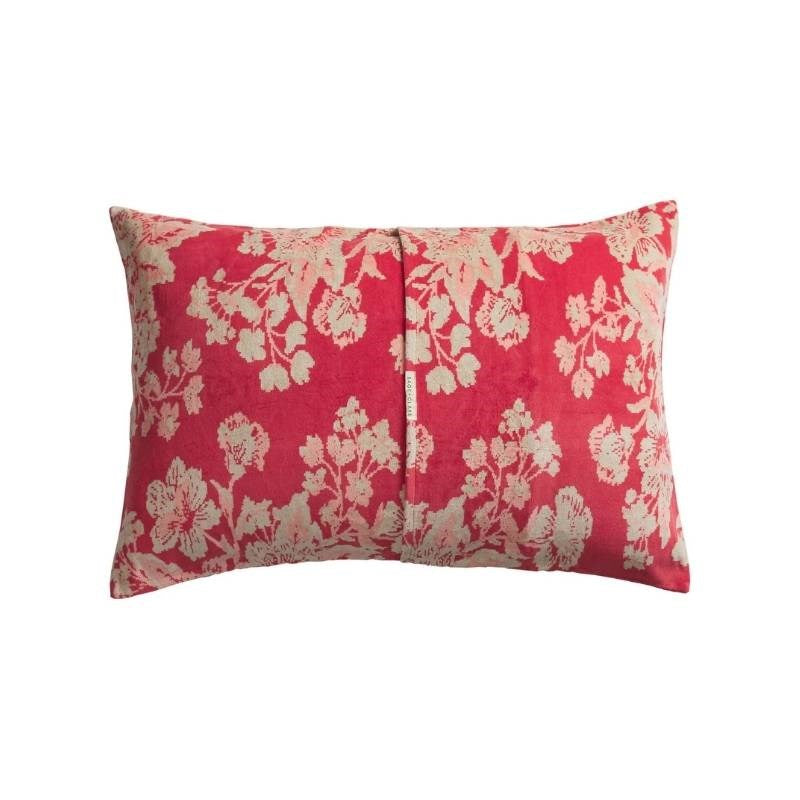 Hazel Velvet Pillowcase in vermillion