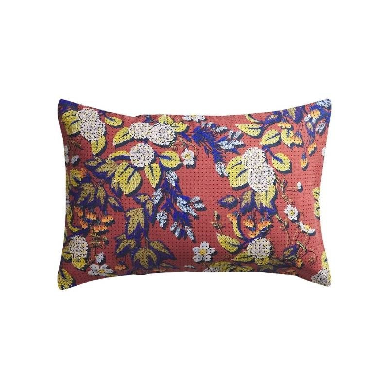 Heidi Linen Standard Pillowcase Pair in burnt sienna