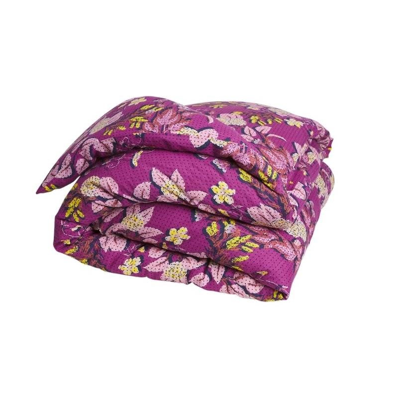 Heidi Linen Quilt Cover in  mulberry