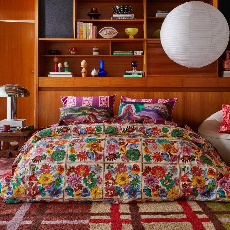 Ines Cotton Quilt Cover in porcelain