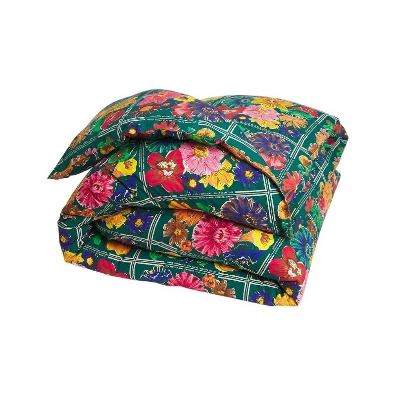 Ines Cotton Quilt Cover in verdant