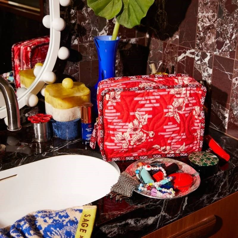 Marta Vanity Bag in vermillion