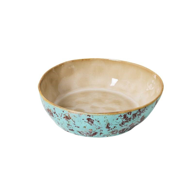 70's Ceramics Pasta Bowls, Set of 2, in patina