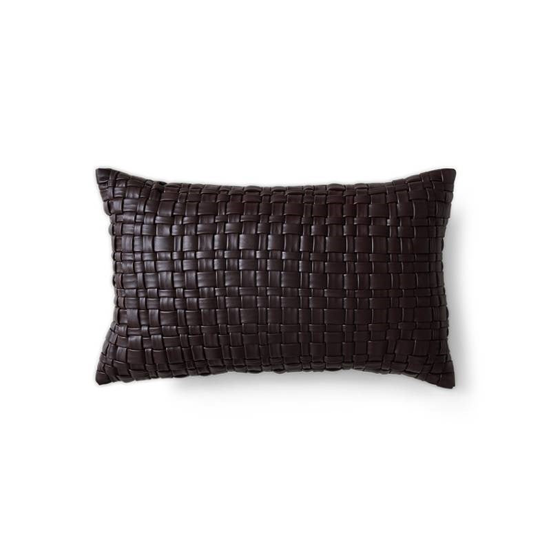 Woven Cushion 50x30cm in chocolate brown