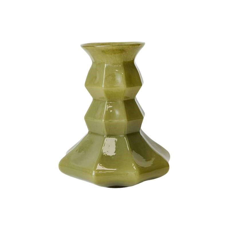 Silhouette Glass Vase in green