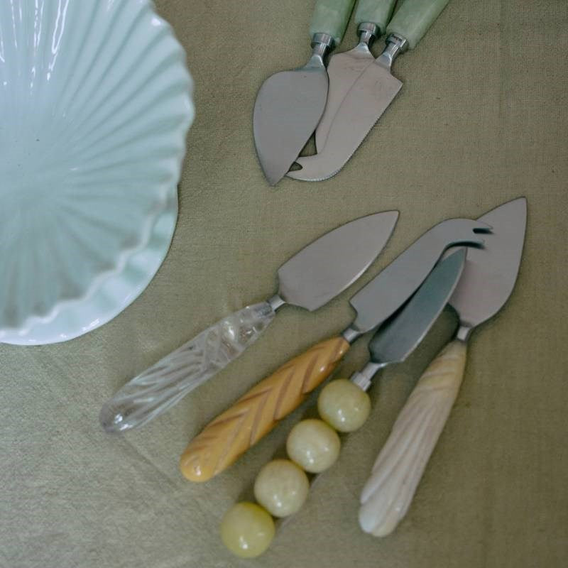 Cheese Knives, set of 3, in lemon