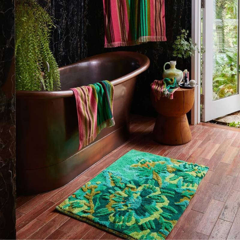 Eliza Bath Mat in spring green