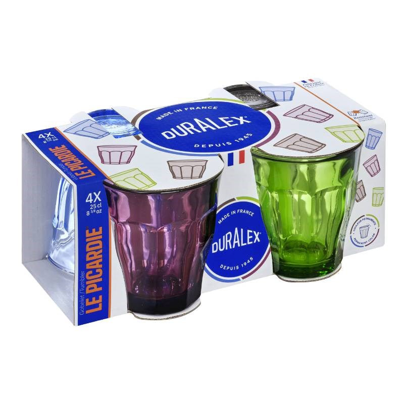 Picardie Tumbler 250ml in mixed colours - Set of 4