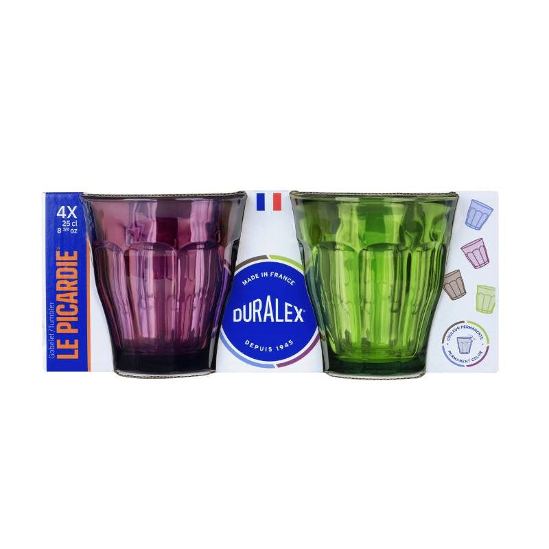 Picardie Tumbler 250ml in mixed colours - Set of 4