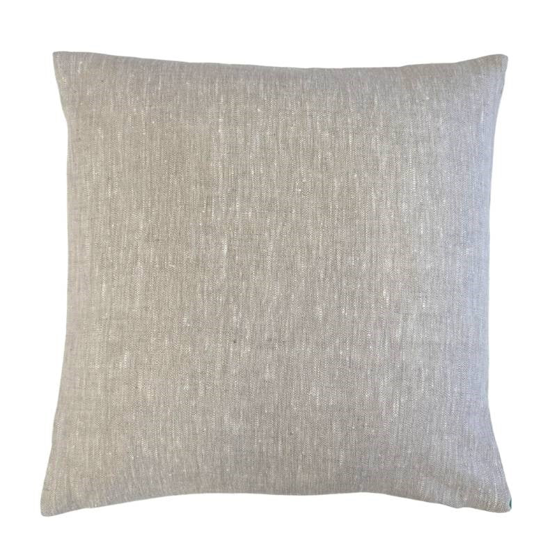 Velvet Cushion Cover 45cm with Linen Back in key lime