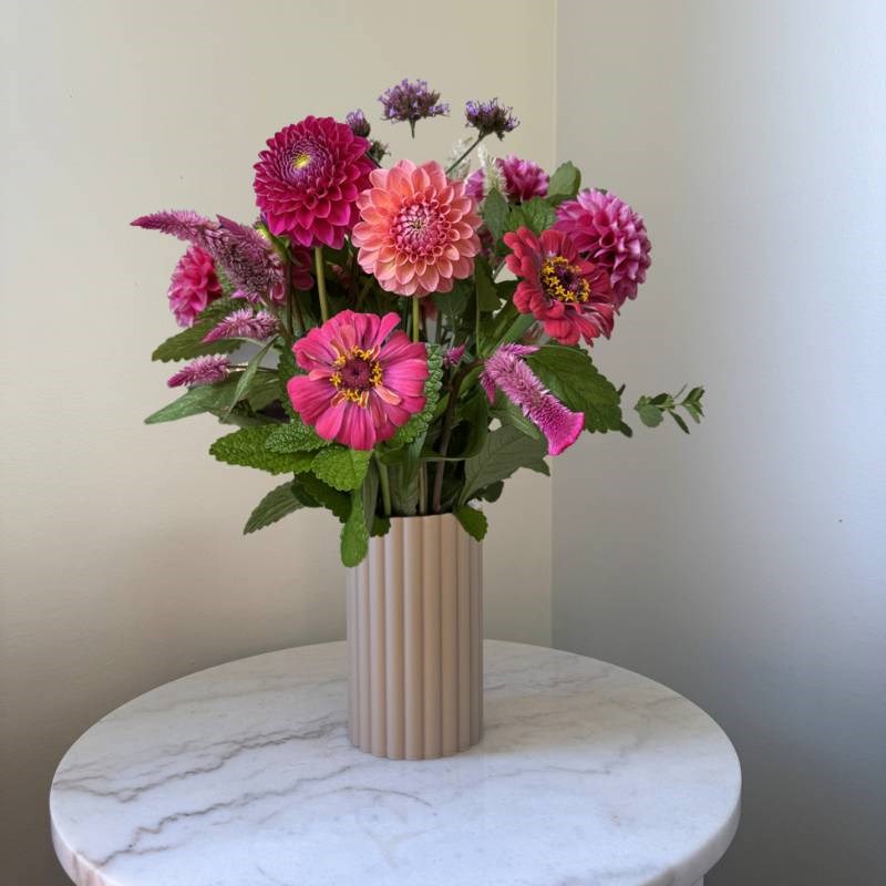 Frankie Vase in creamy nude