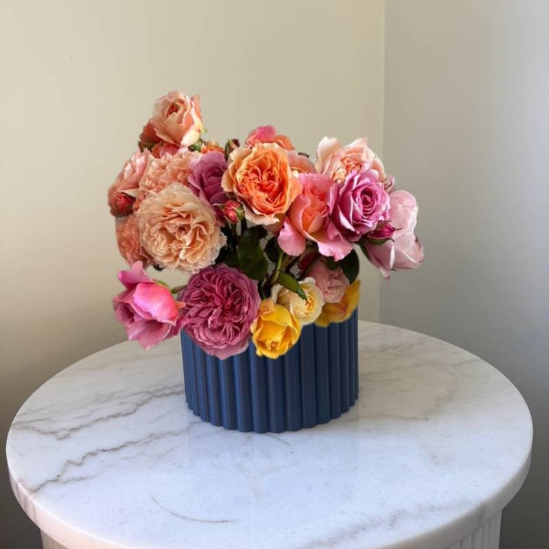 Poppy Vase in navy