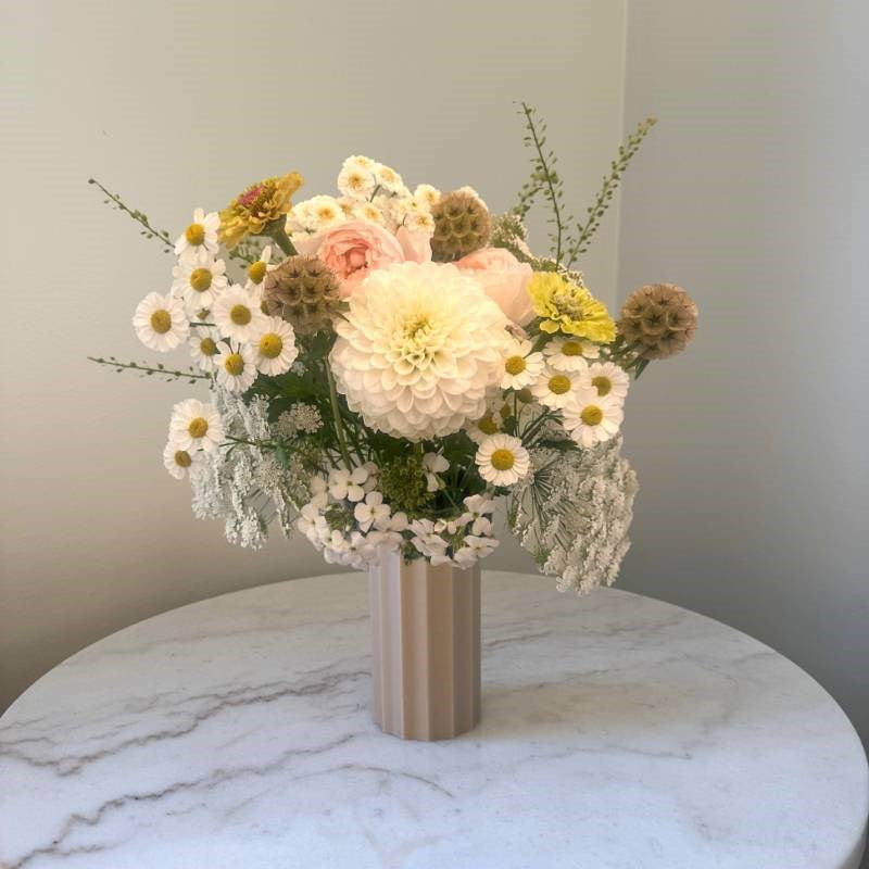 Mini Millie Vase in creamy nude