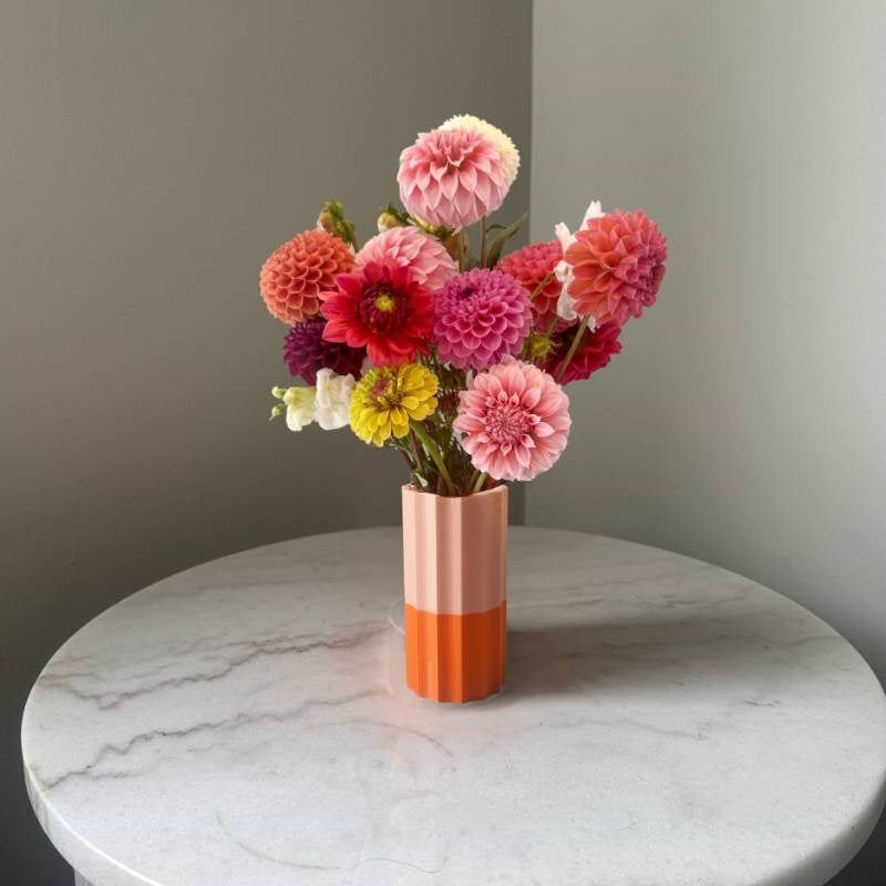 Mini Millie Vase in orange, peach