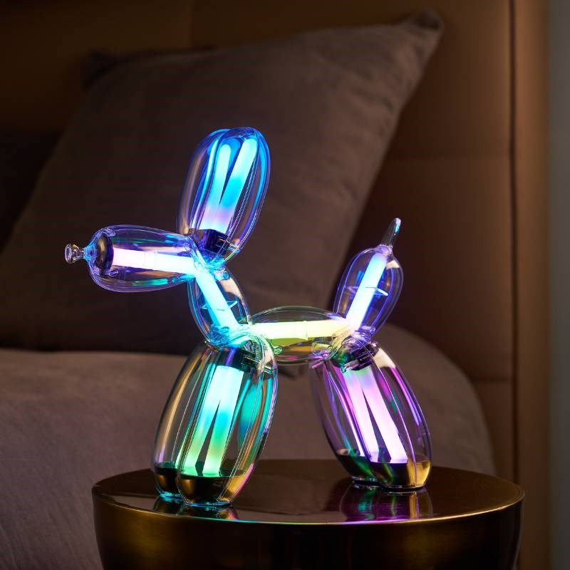 Lexon x Jeff Koons Balloon Dog Lamp in platinum