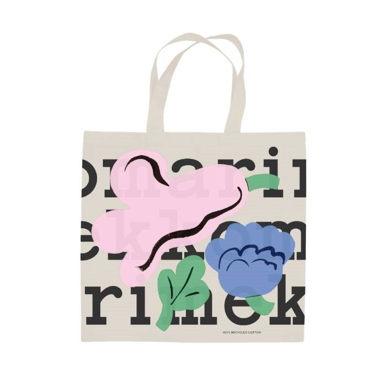 Kukasta Kukkaan Logo Bag in cotton, pink, lt. blue