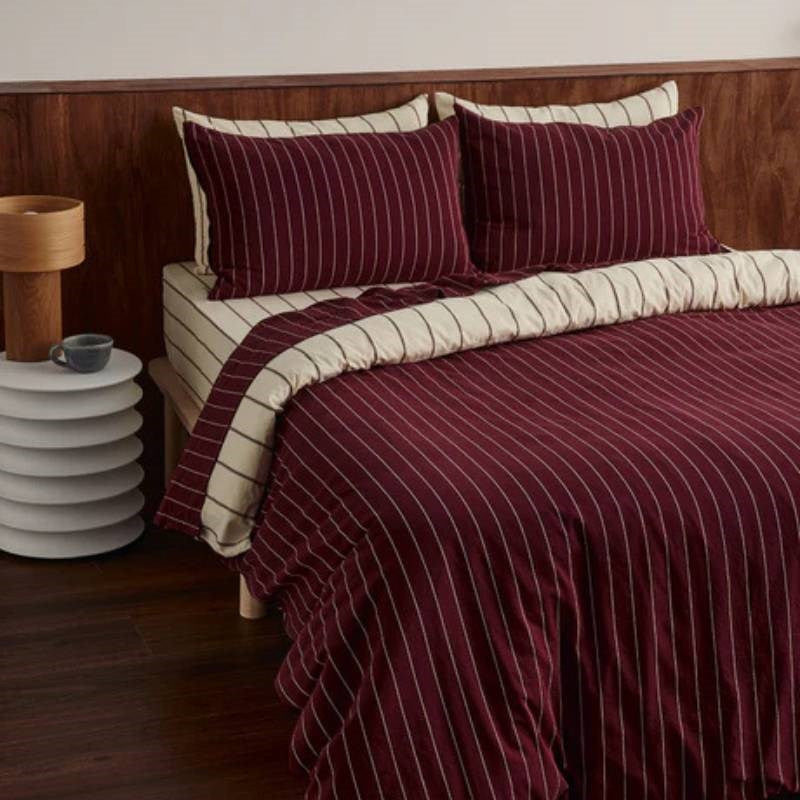 Striped Fitted Sheet in chamomile