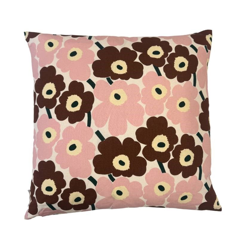 Mini Unikko Cushion Cover 50cm in natural white, pink, chestnut, green