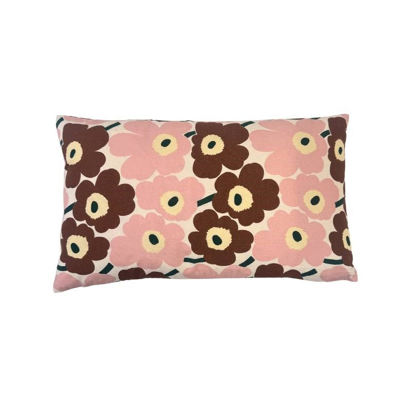 Mini Unikko Cushion Cover 50x30cm in natural white, pink, chestnut, green