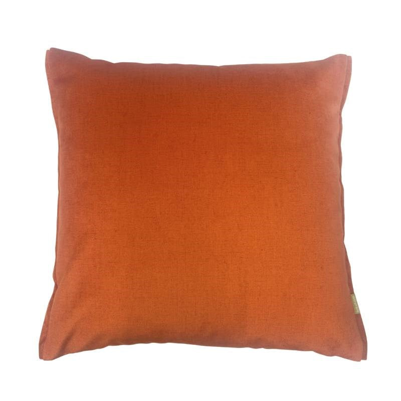 Saluzzo Edge Cushion Cover 50cm in rust, candy
