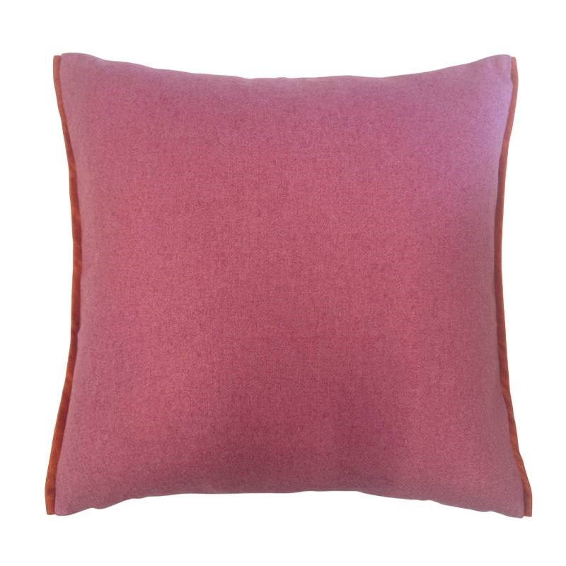 Saluzzo Edge Cushion Cover 50cm in rust, candy