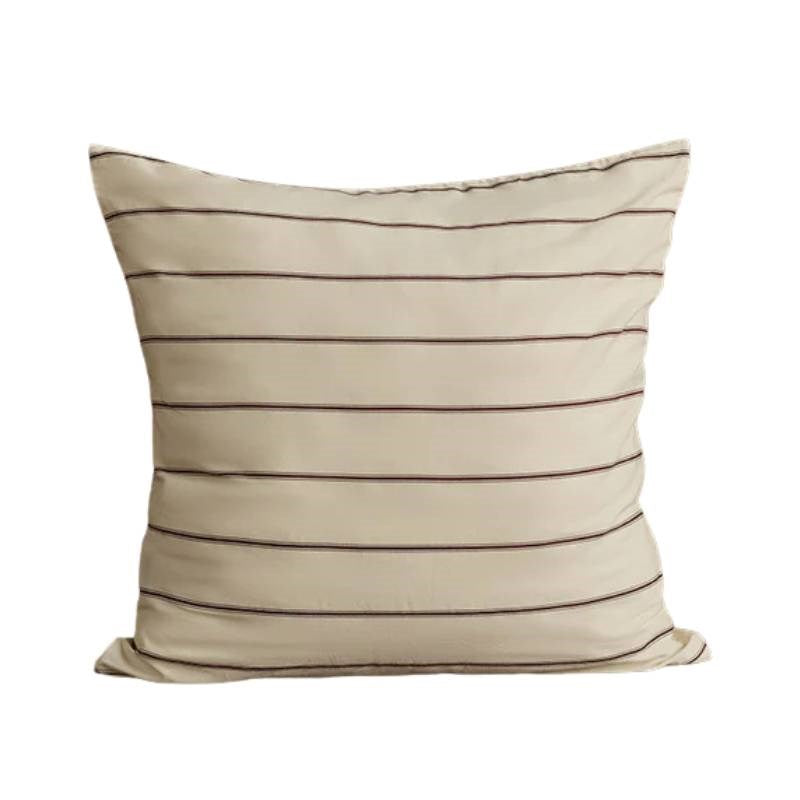 Striped European Pillowcase 60x60cm in chamomile