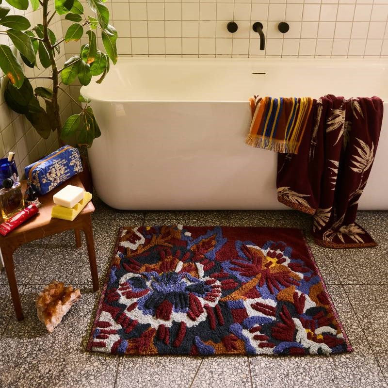Eliza Bath Mat in rosewood